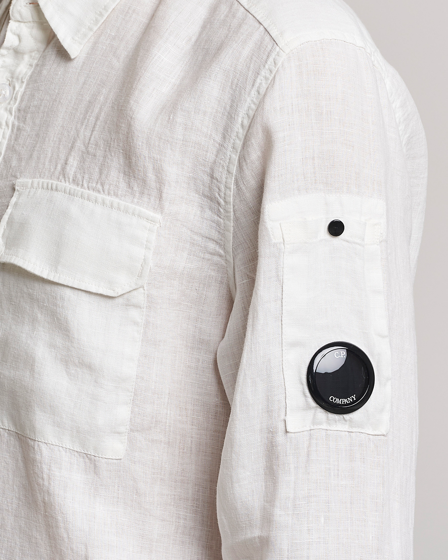 Herre | Skjorter | C.P. Company | Long Sleeve Linen Shirt White