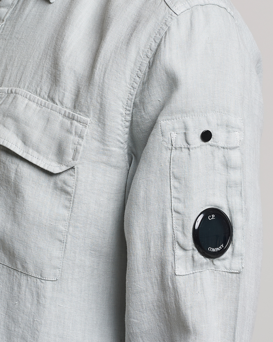 Herre | Skjorter | C.P. Company | Long Sleeve Linen Shirt Ocean