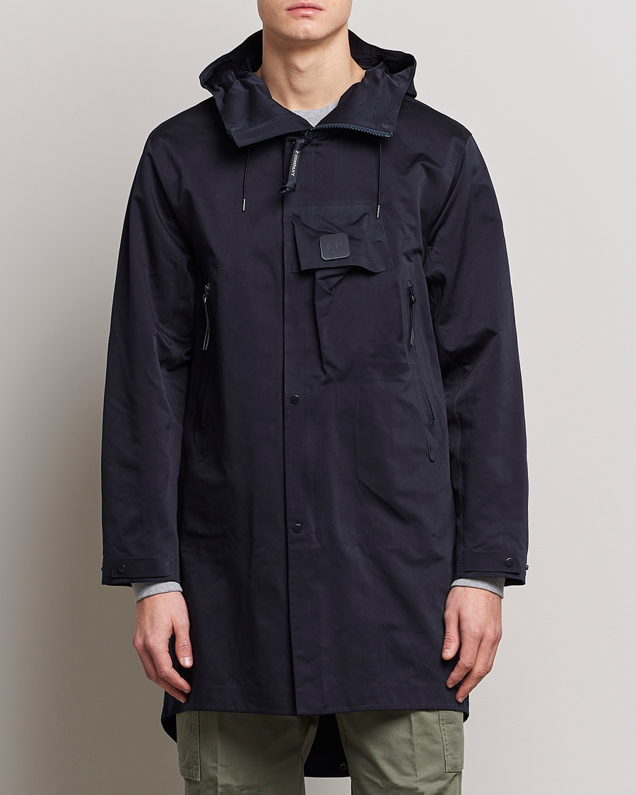 Herre | Moderne jakker | C.P. Company | Metropolis A.A.C. Water resistant Long Jacket Navy