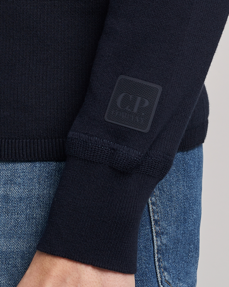 Herre | Gensere | C.P. Company | Metropolis Cotton Crepe Half Zip Navy