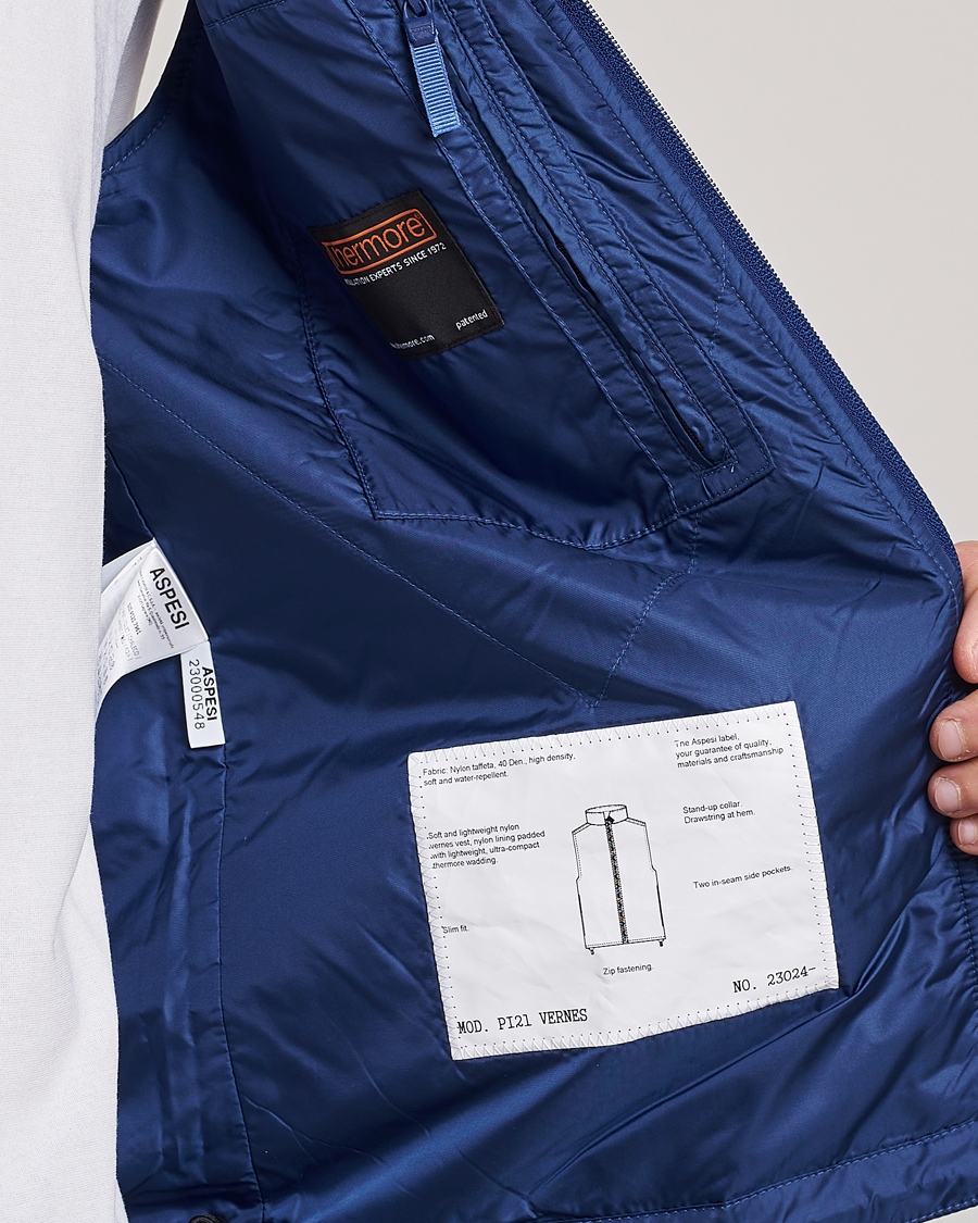 Herre | Vester | Aspesi | Vernes Nylon Gilet Bluette