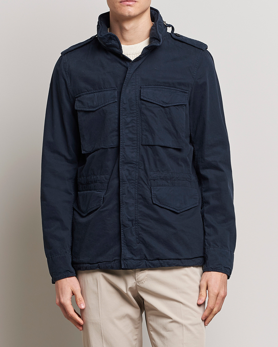 Herre | Høstjakker | Aspesi | Cotton Field Jacket Navy