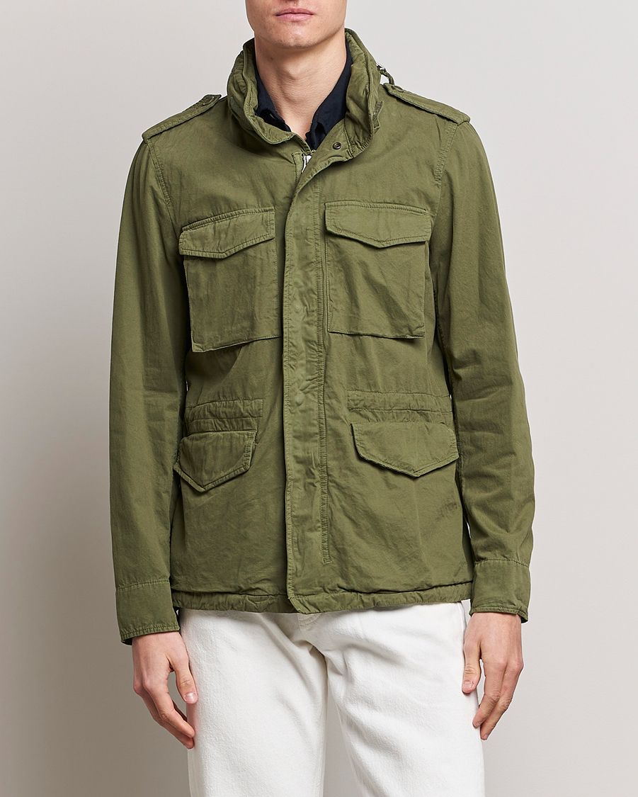 Herre | Klassiske jakker | Aspesi | Cotton Field Jacket Army Green