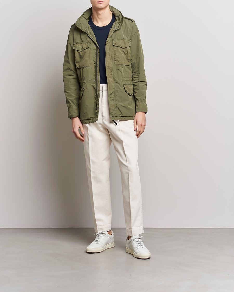 Herre | Jakker | Aspesi | Giubotto Garment Dyed Field Jacket Army Green