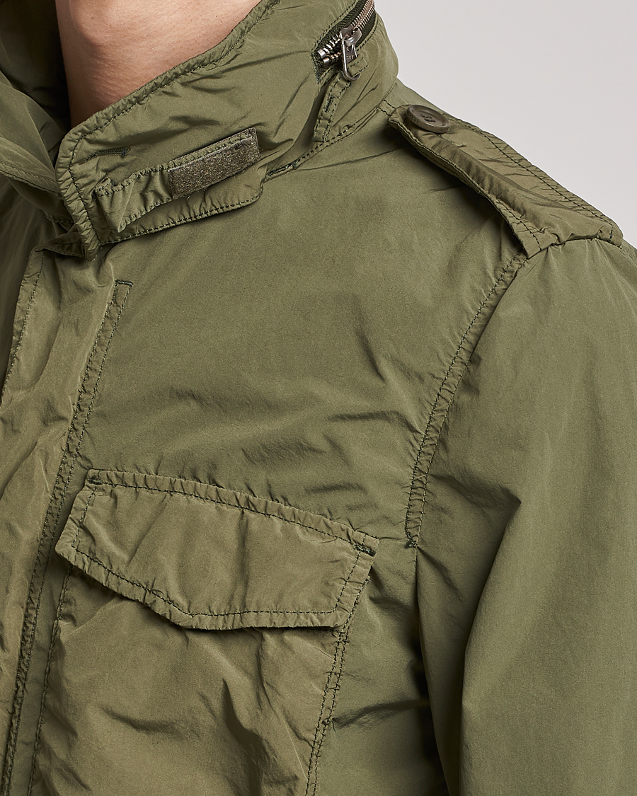 Herre | Jakker | Aspesi | Giubotto Garment Dyed Field Jacket Army Green
