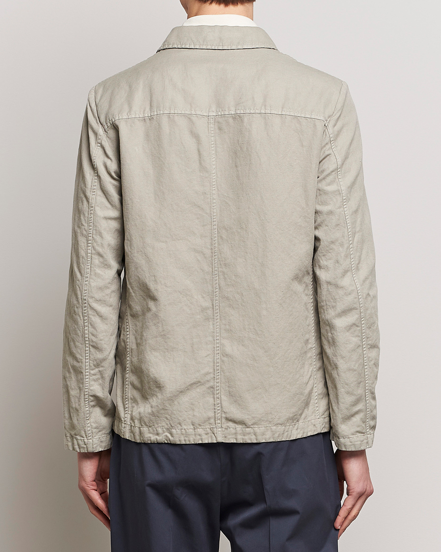 Herre | Jakker | Aspesi | Tadao Cotton/Linen Shirt Jacket Khaki