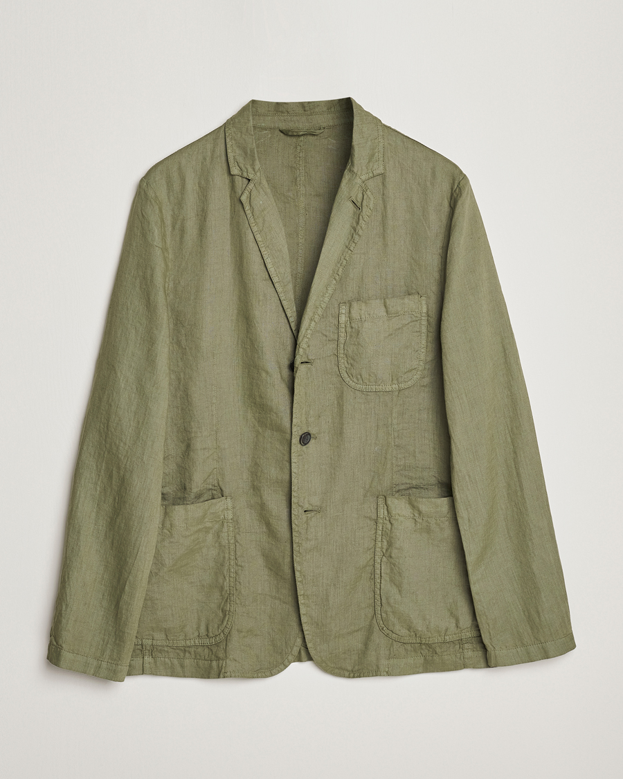 Herre | Dressjakker | Aspesi | Samuraki Linen Blazer Army Green