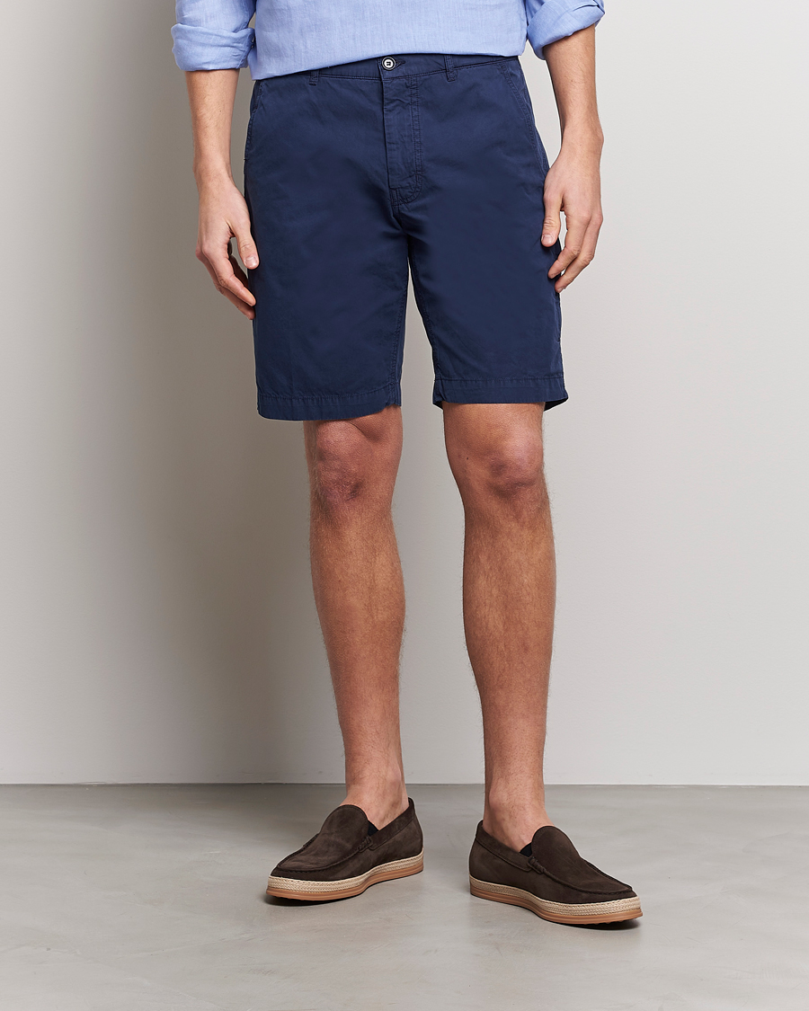Herre | Shorts | Aspesi | Washed Cotton Cargo Shorts Dark Blue