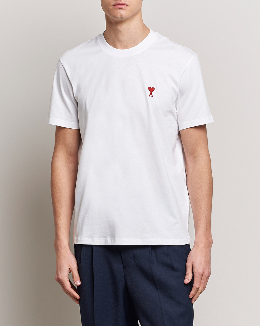 Herre | Hvite t-shirts | AMI | Heart Logo T-Shirt White