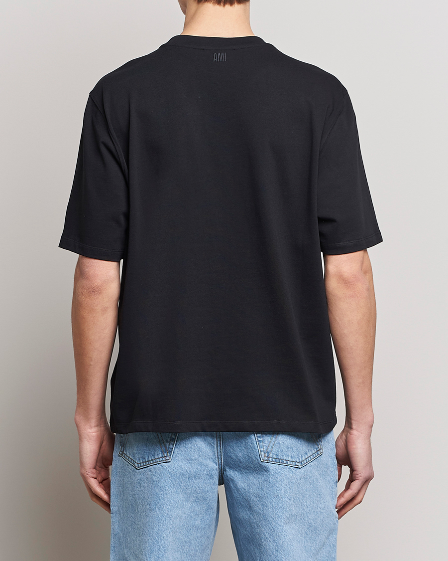 Herre | T-Shirts | AMI | Big Heart Short Sleeve T-Shirt Black
