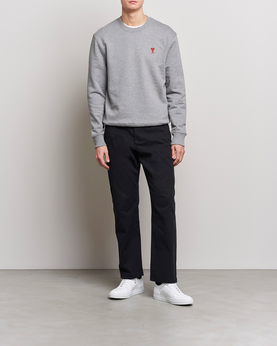Herre | Gensere | AMI | Heart Logo Sweatshirt Heather Grey