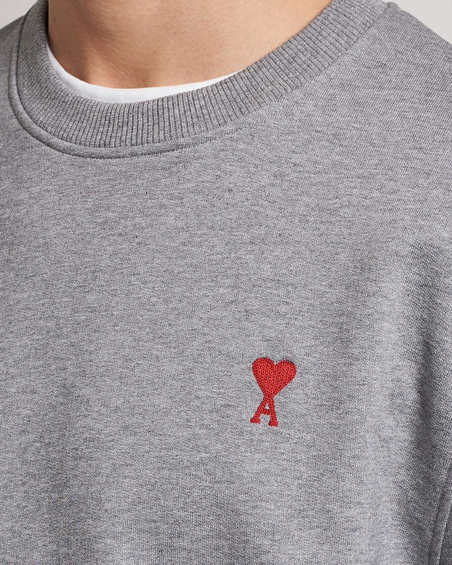 Herre | Gensere | AMI | Heart Logo Sweatshirt Heather Grey