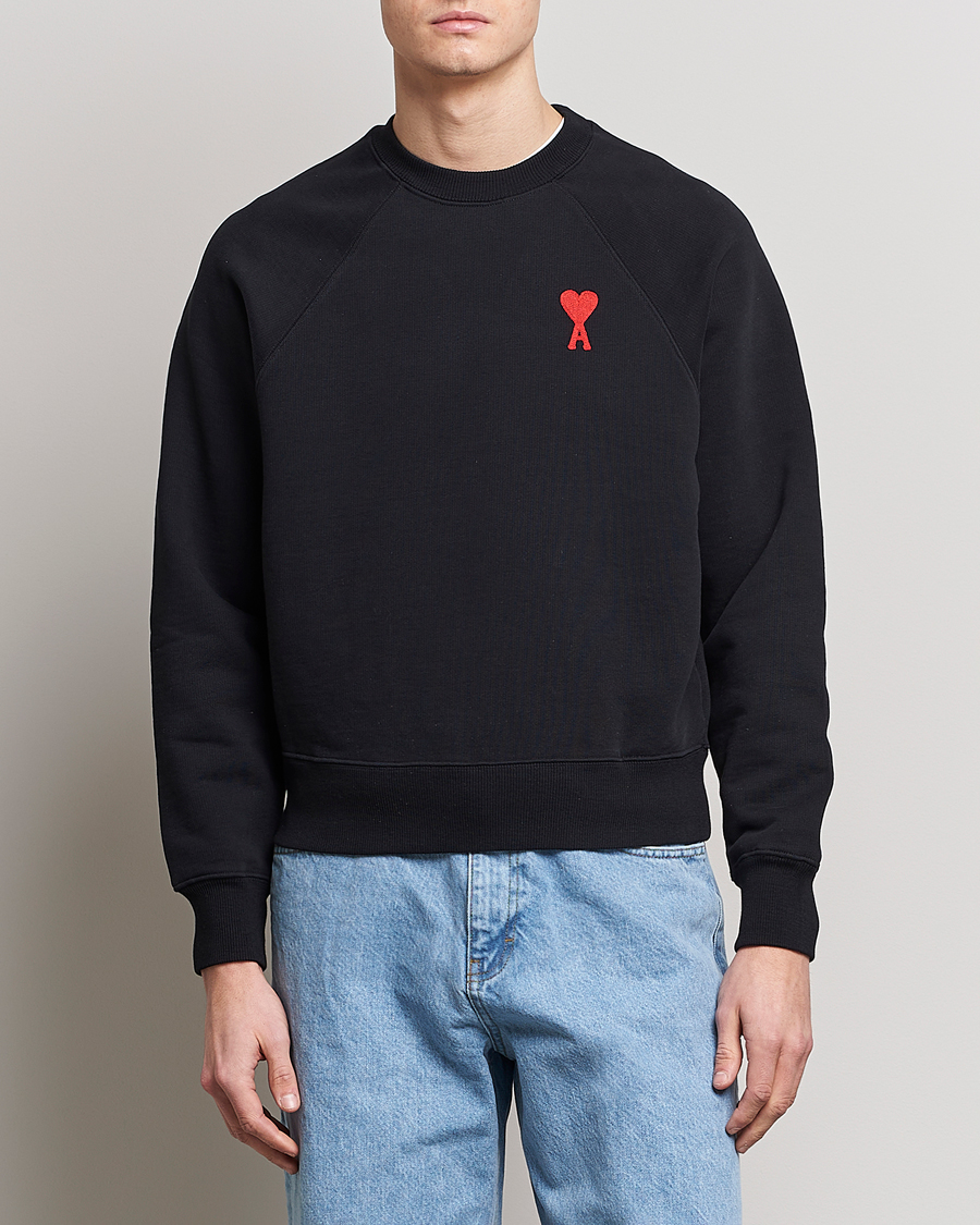 Herre | | AMI | Big Heart Sweatshirt Black