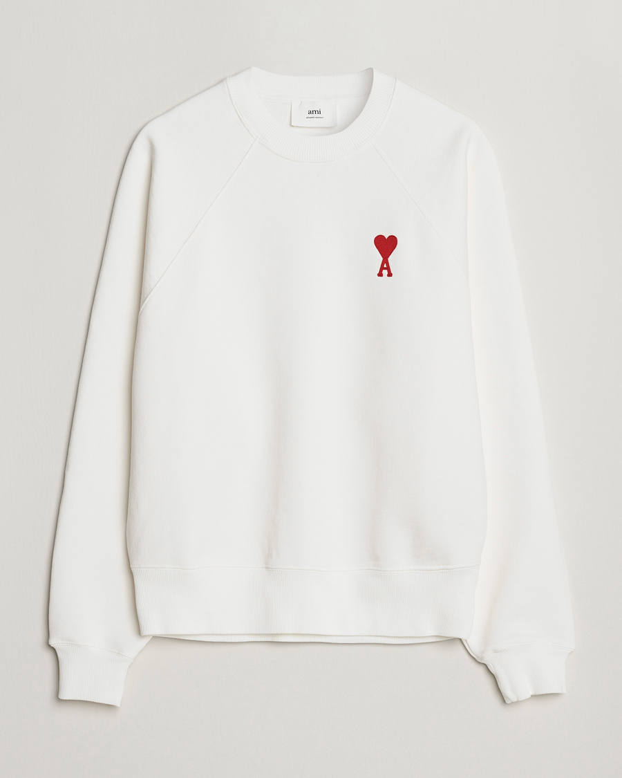 Herre | Gensere | AMI | Big Heart Sweatshirt Natural White