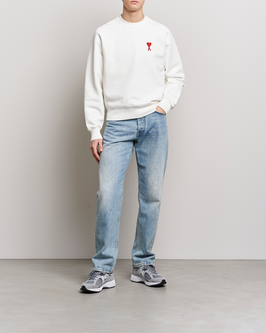 Herre | Gensere | AMI | Big Heart Sweatshirt Natural White