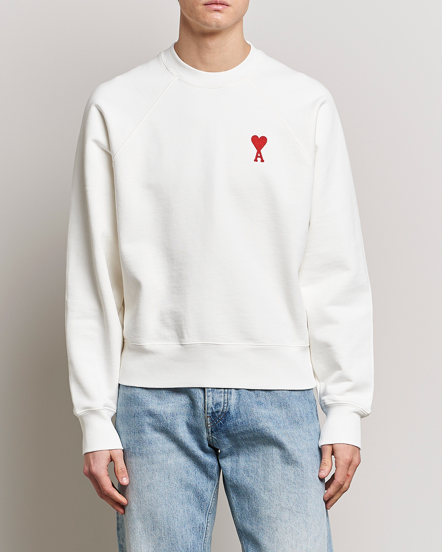 Herre | Gensere | AMI | Big Heart Sweatshirt Natural White