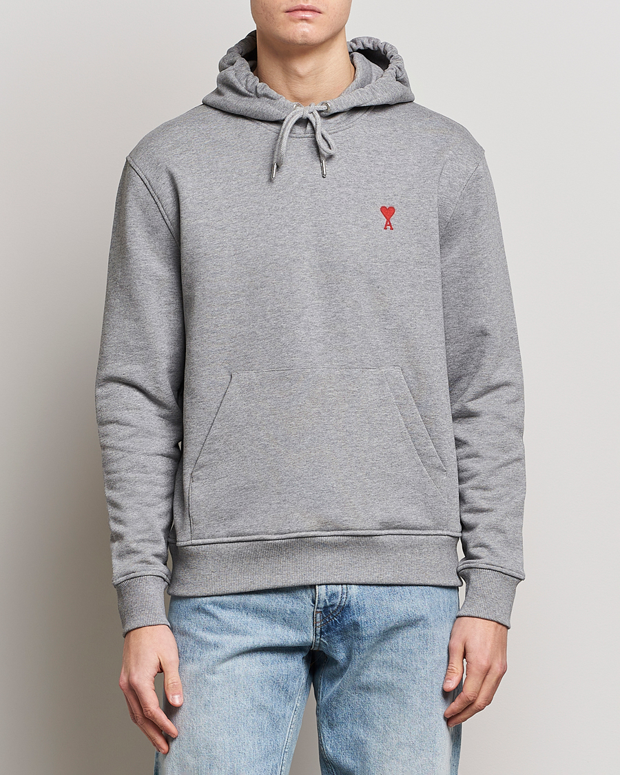 Herre | | AMI | Heart Logo Hoodie Heather Grey