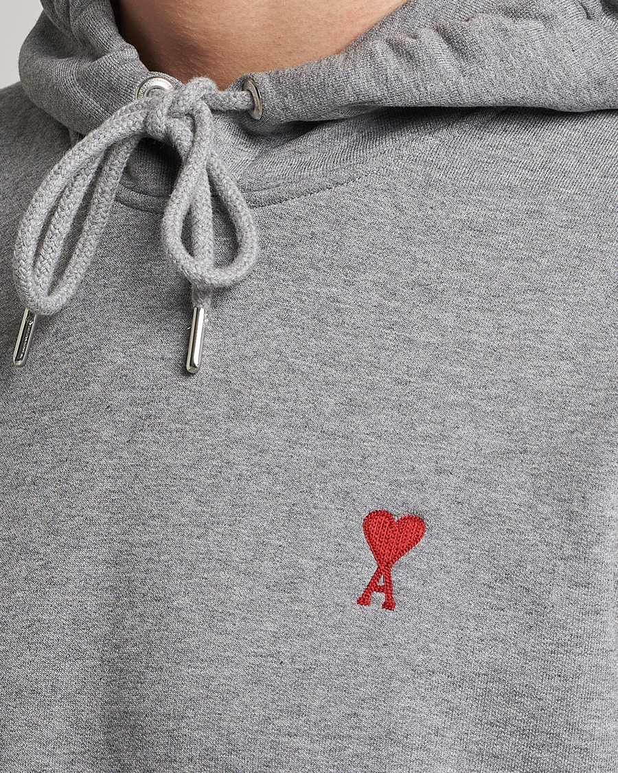 Herre | Gensere | AMI | Heart Logo Hoodie Heather Grey
