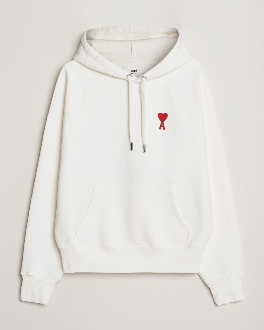 Herre | Gensere | AMI | Big Heart Logo Hoodie Natural White