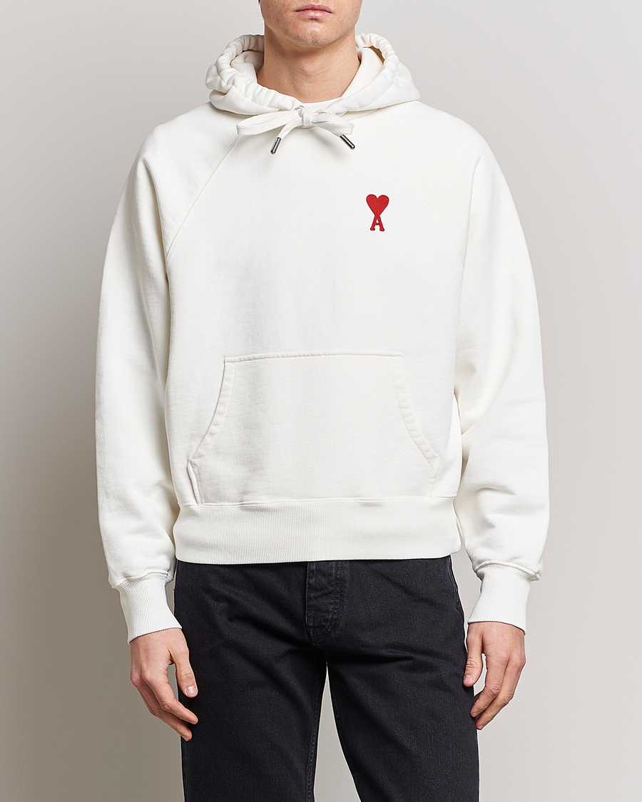 Herre |  | AMI | Big Heart Logo Hoodie Natural White