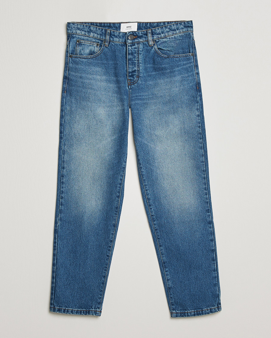 Herre | Jeans | AMI | Tapered Jeans Used Blue Wash