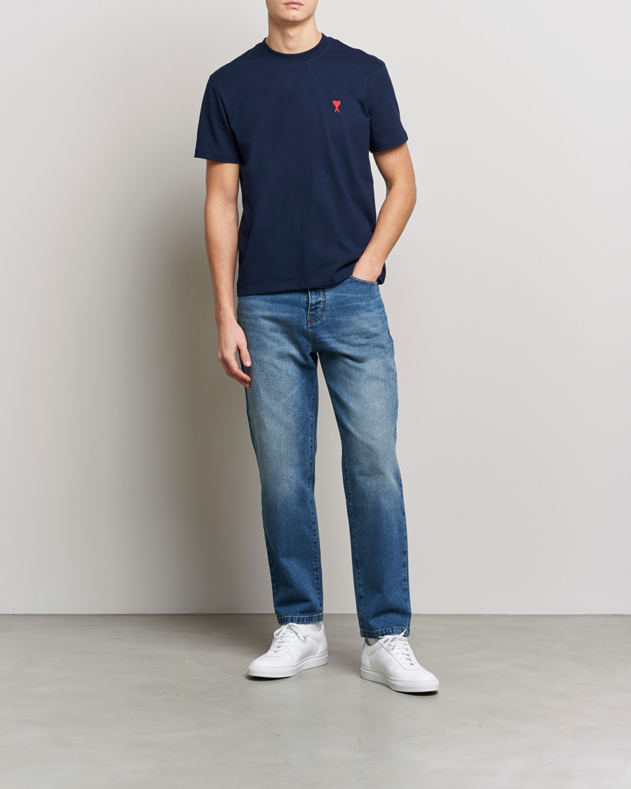 Herre | Jeans | AMI | Tapered Jeans Used Blue Wash
