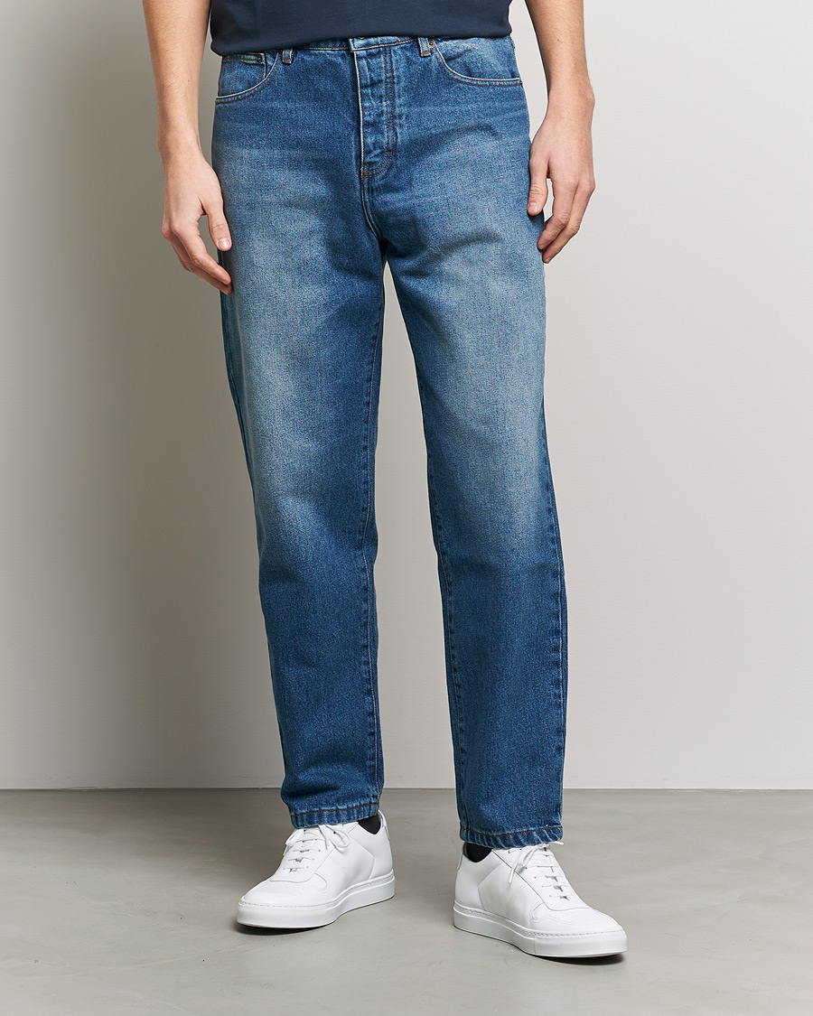 Herre | AMI | AMI | Tapered Jeans Used Blue Wash