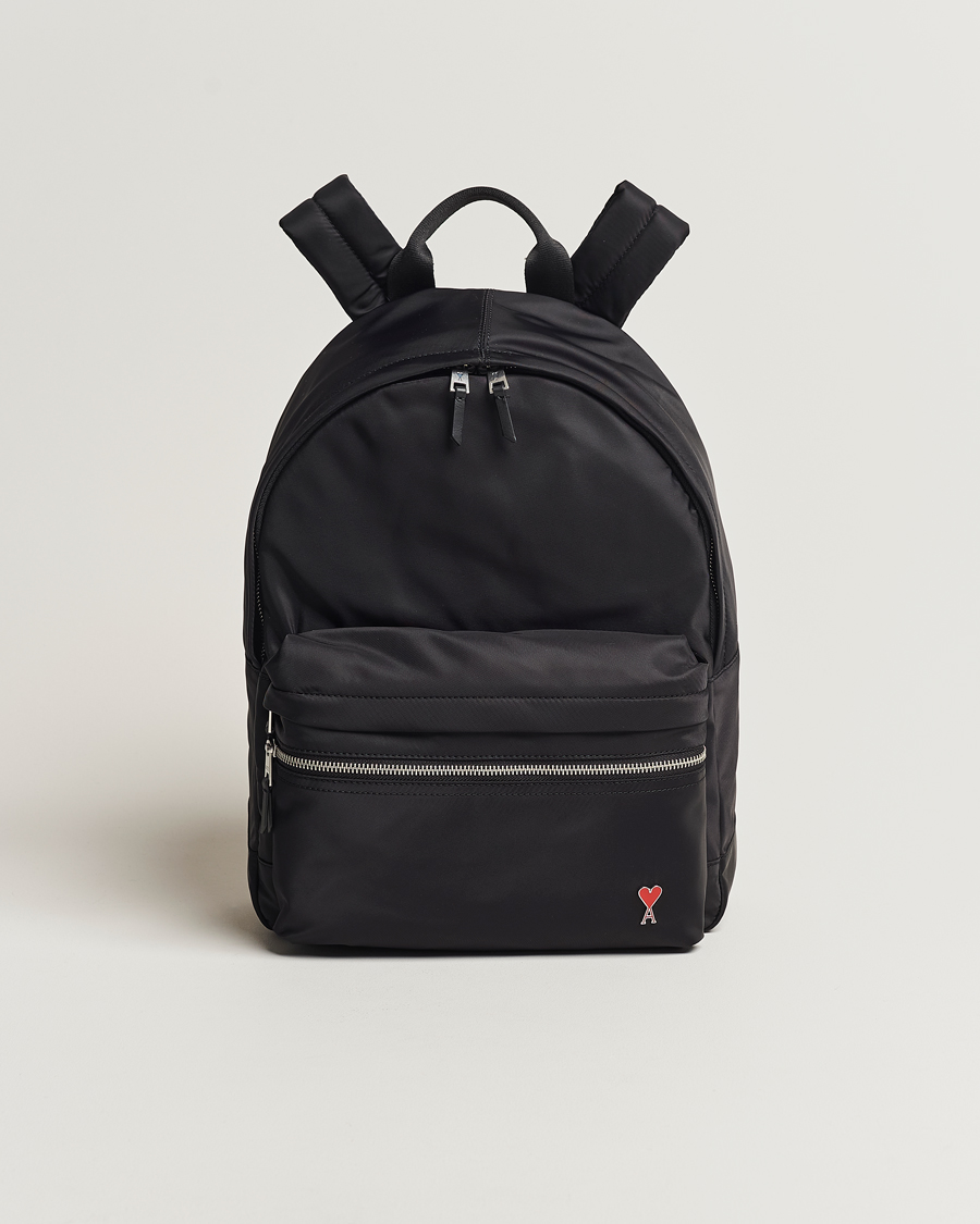 Herre | AMI Heart Logo Backpack Black | AMI | Heart Logo Backpack Black