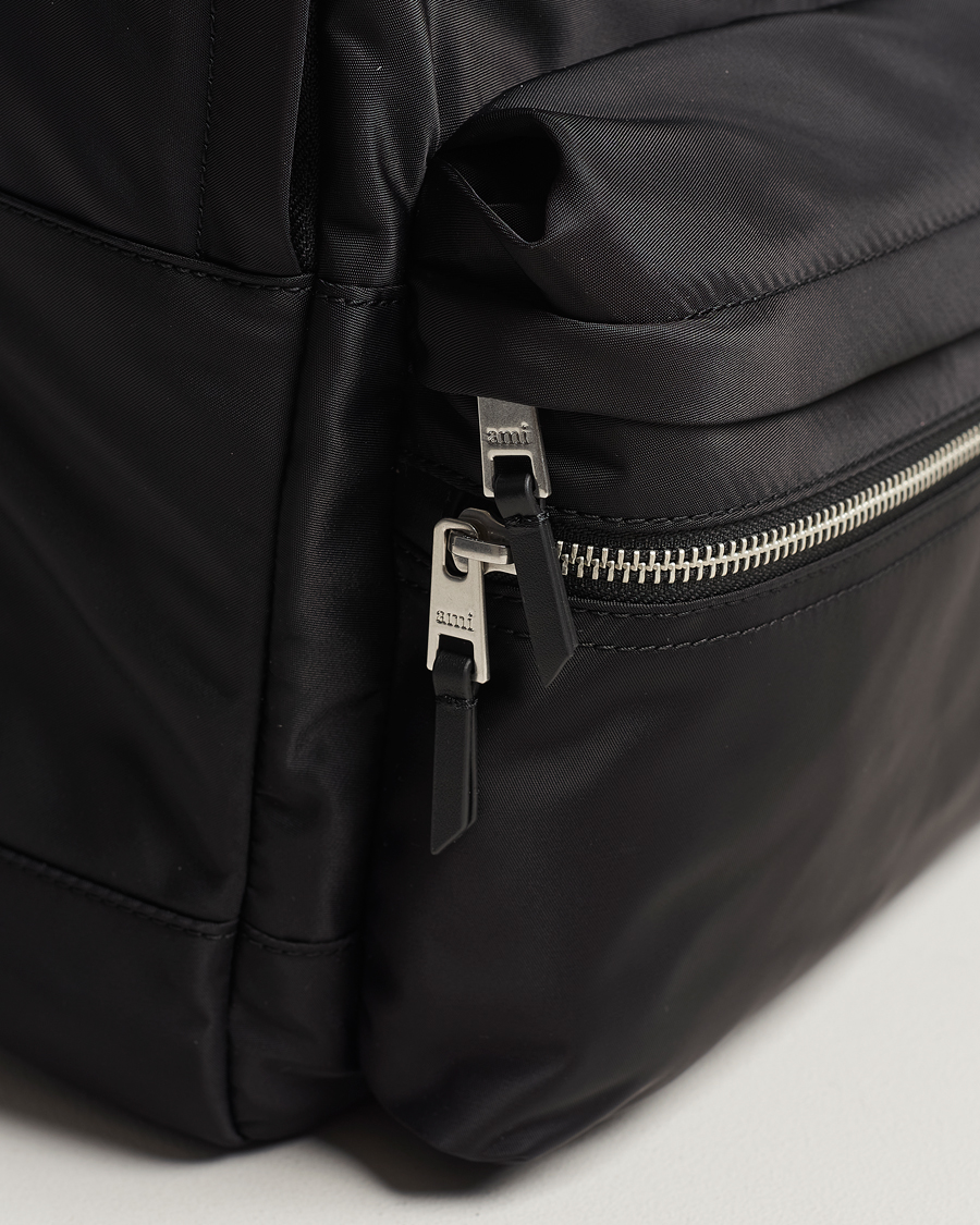 Herre | AMI Heart Logo Backpack Black | AMI | Heart Logo Backpack Black