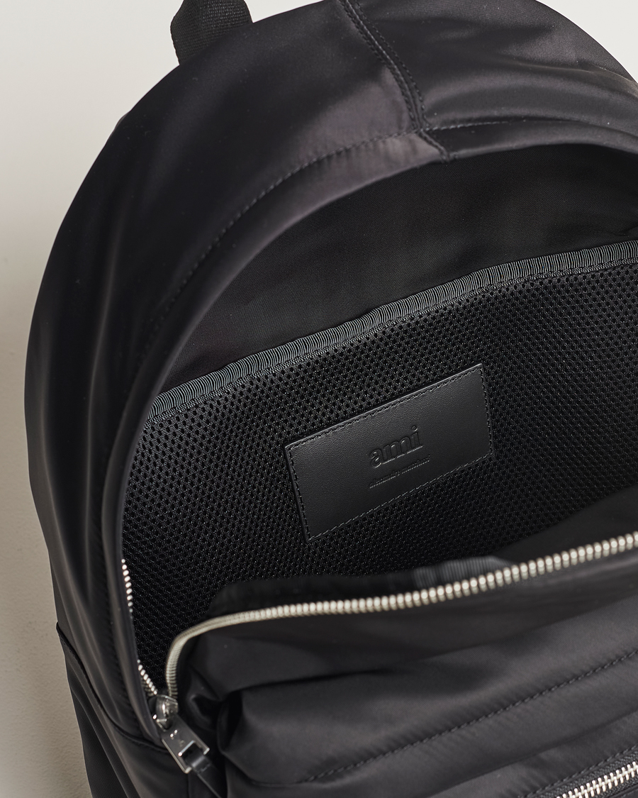 Herre | AMI Heart Logo Backpack Black | AMI | Heart Logo Backpack Black