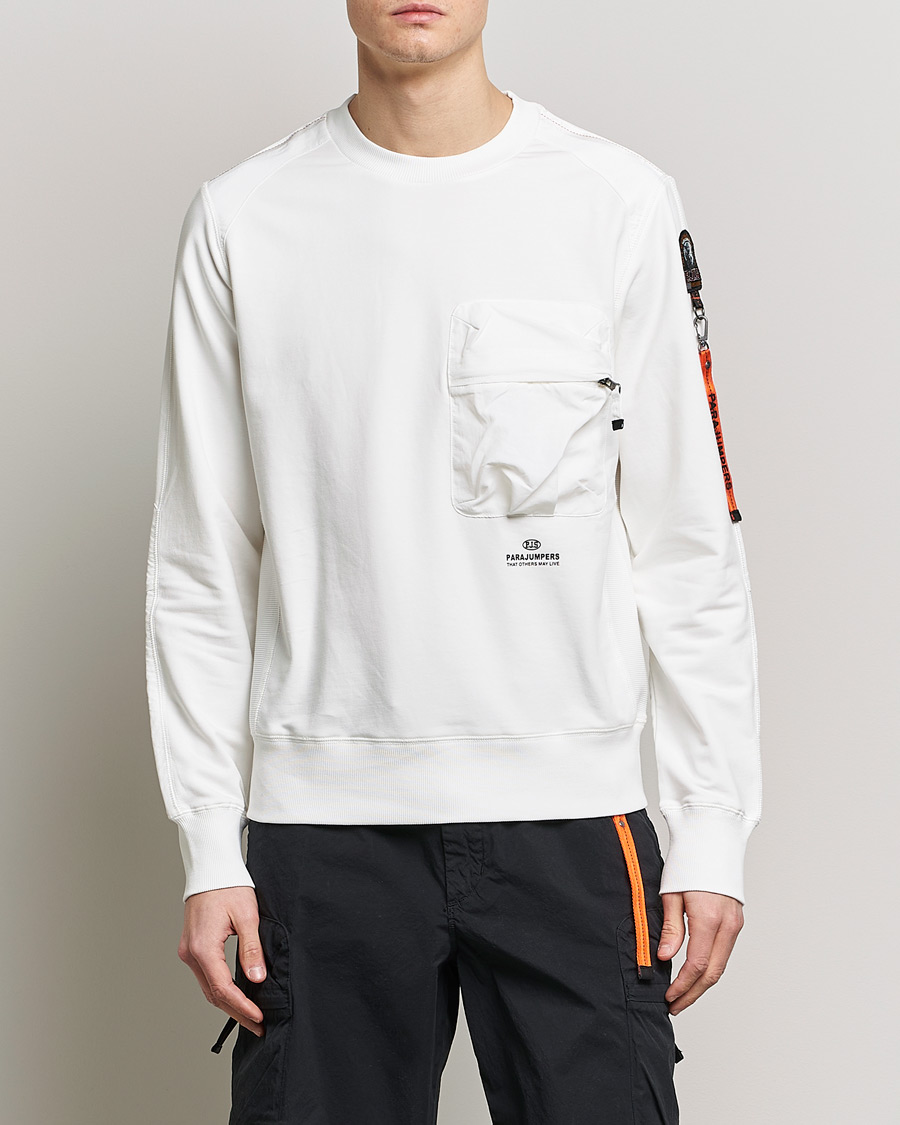 Herre |  | Parajumpers | Sabre Soft Crew Neck Sweatshirt Off White