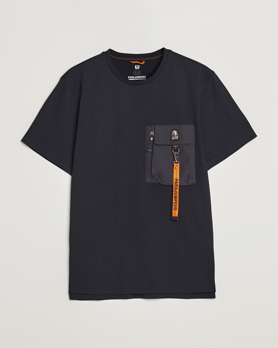 Herre | T-Shirts | Parajumpers | Mojave Pocket Crew Neck Tee Black