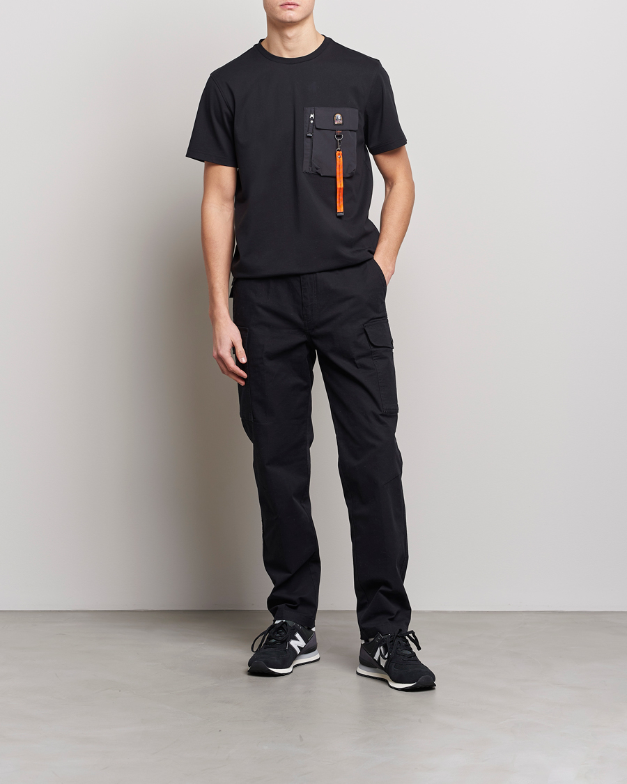 Herre | T-Shirts | Parajumpers | Mojave Pocket Crew Neck Tee Black