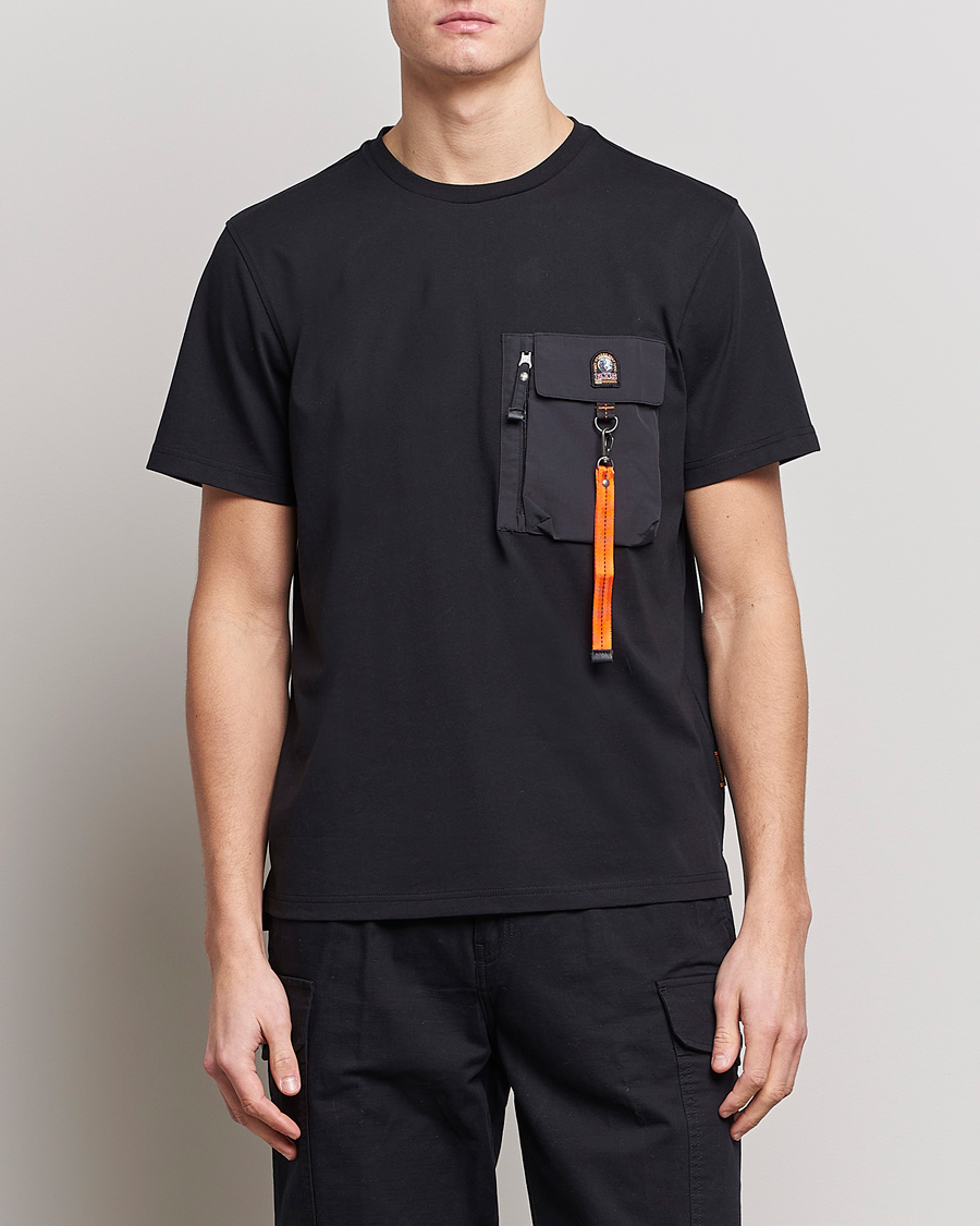 Herre | T-Shirts | Parajumpers | Mojave Pocket Crew Neck Tee Black