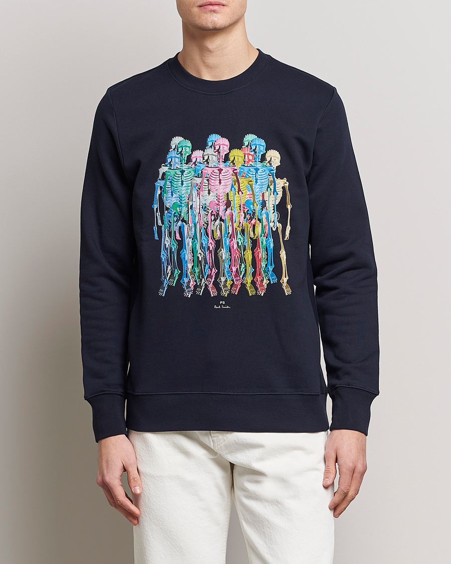 Herre |  | PS Paul Smith | Organic Cotton Skeleton Sweatshirt Blue