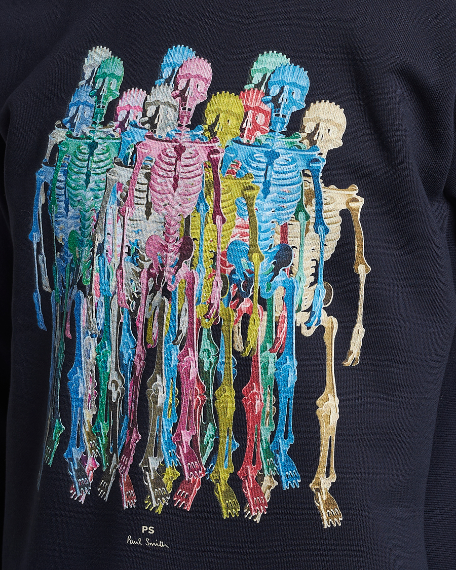Herre | Gensere | PS Paul Smith | Organic Cotton Skeleton Sweatshirt Blue
