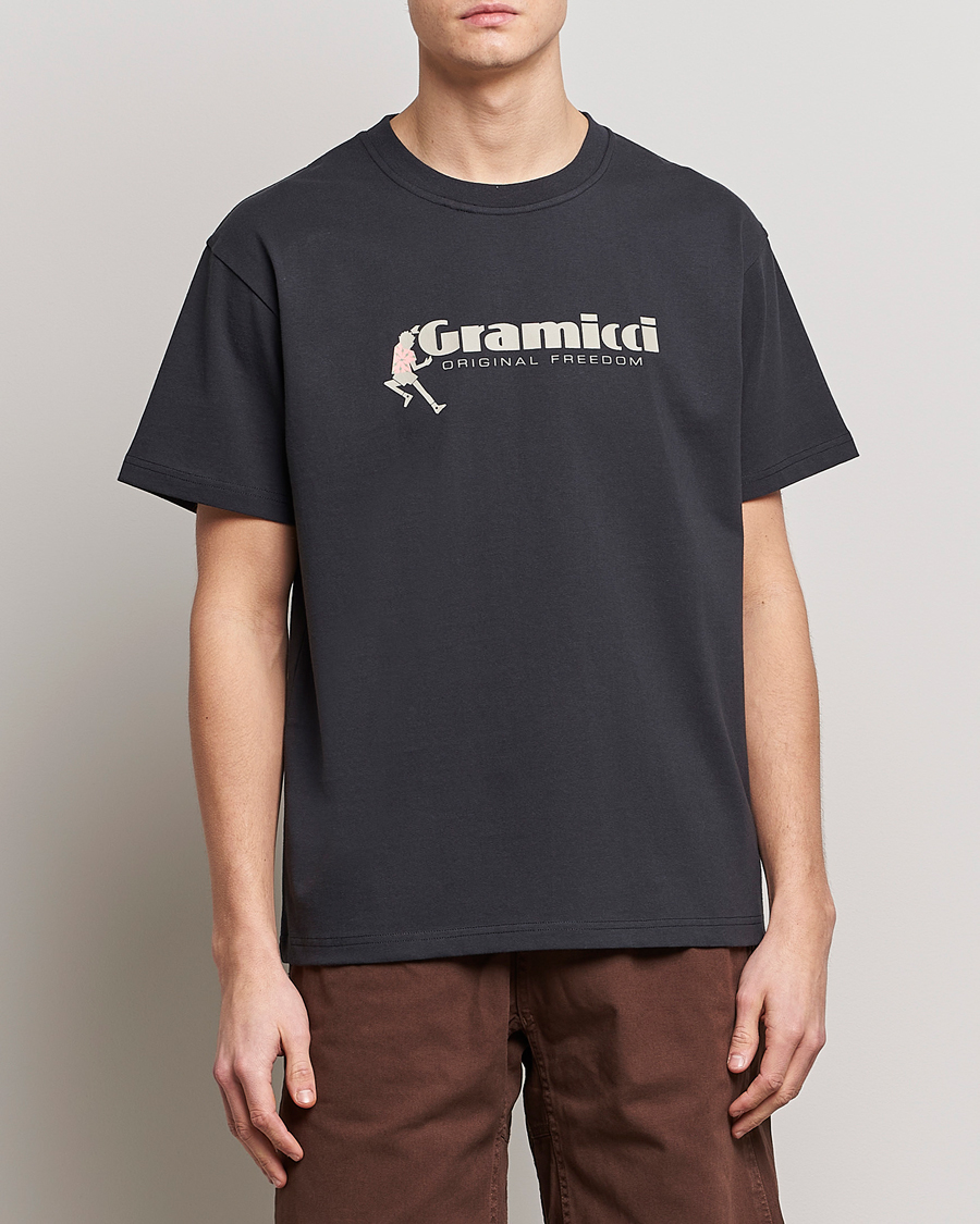 Herre | T-Shirts | Gramicci | Organic Cotton Dancing Man T-Shirt Vintage Black