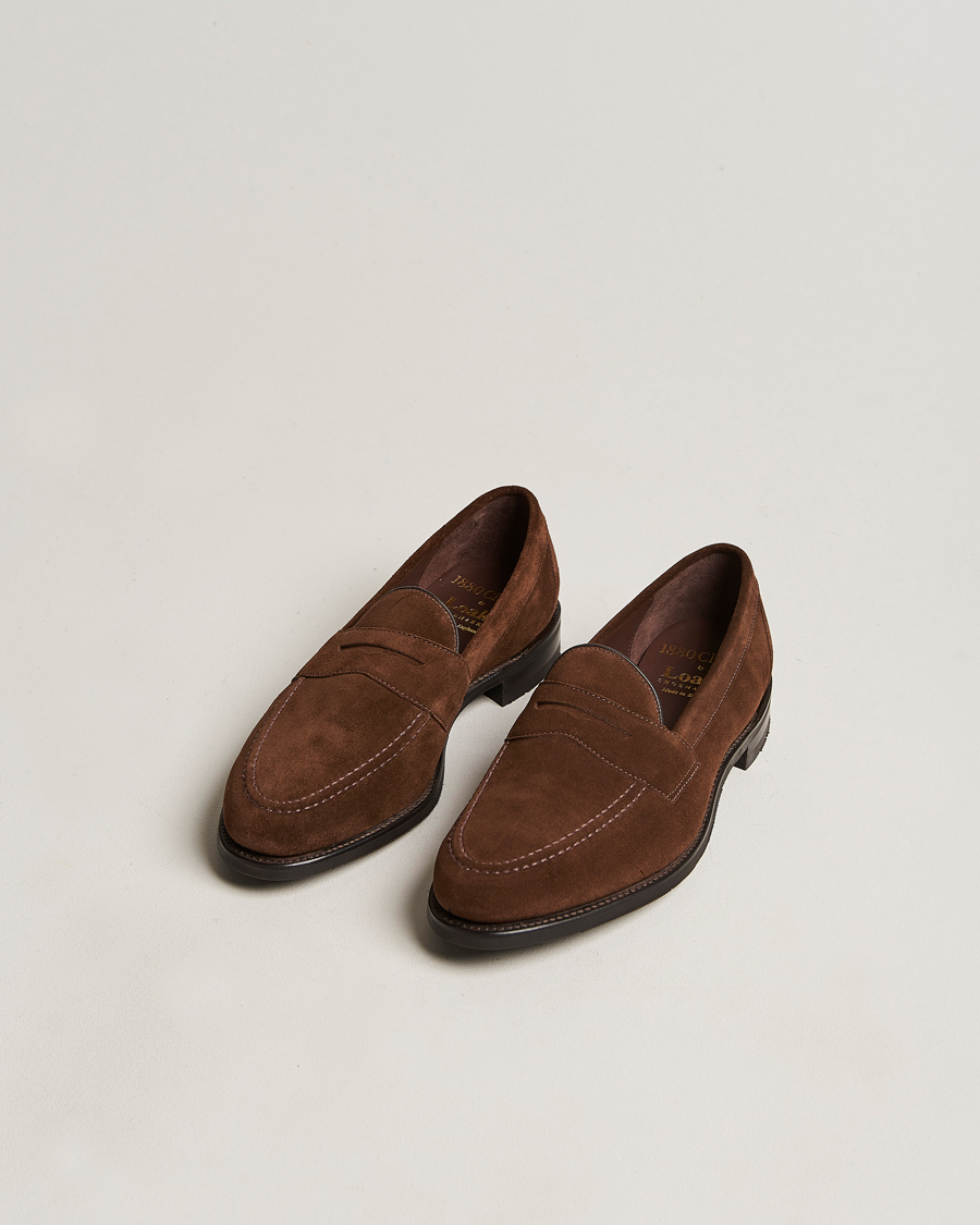 Herre | Håndlagde sko | Loake 1880 | Grant Shadow Sole Brown Suede