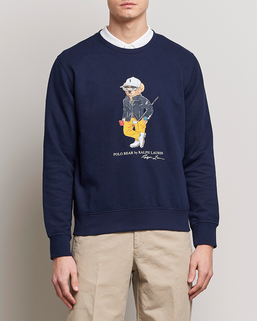 Herre | Polo Ralph Lauren Golf | Polo Ralph Lauren Golf | Magic Fleece Printed Bear Sweatshirt Navy
