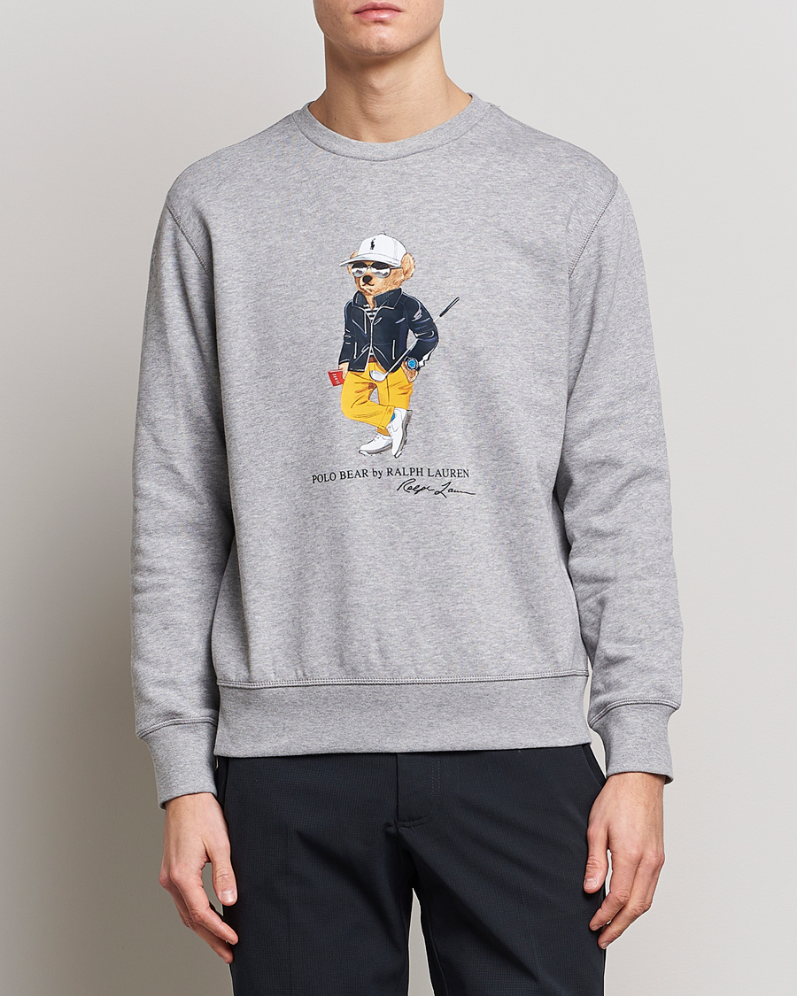 Herre | Gensere | Polo Ralph Lauren Golf | Magic Fleece Printed Bear Sweatshirt Andover Heather