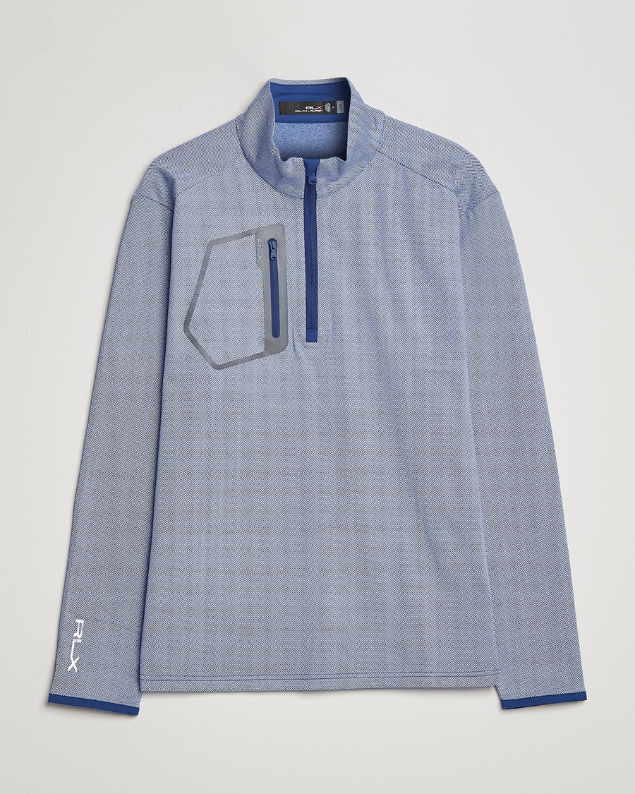Herre | Gensere | RLX Ralph Lauren | Luxury Jersey Half Zip Royal Blue