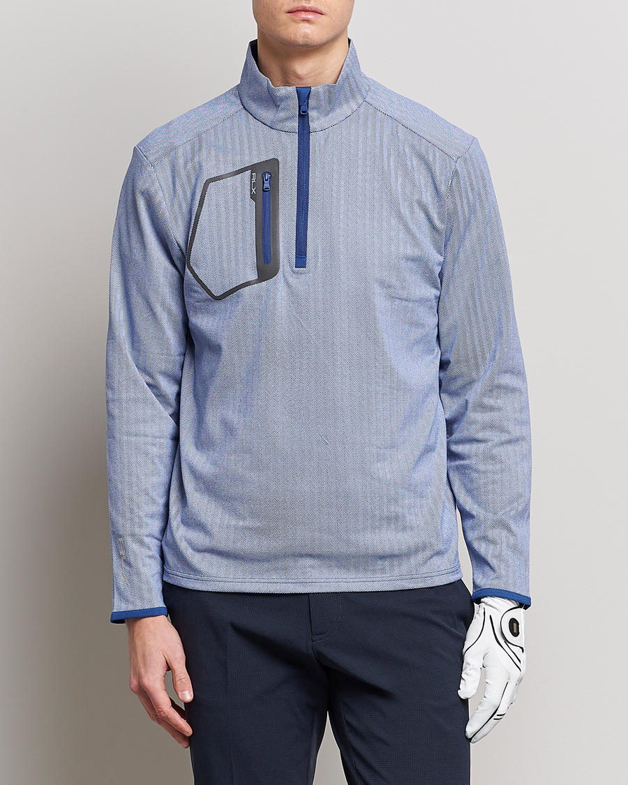 Herre | Gensere | RLX Ralph Lauren | Luxury Jersey Half Zip Royal Blue