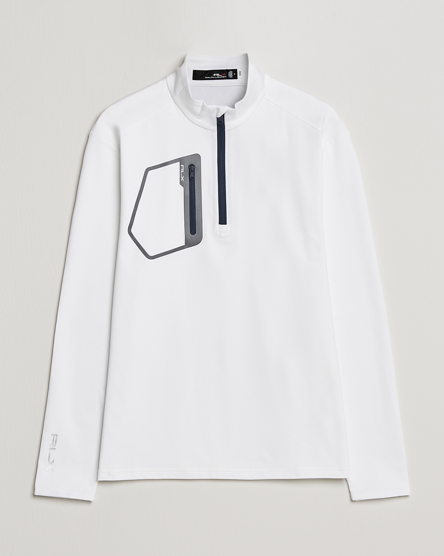 Herre | Gensere | RLX Ralph Lauren | Jersey Half Zip Ceramic White