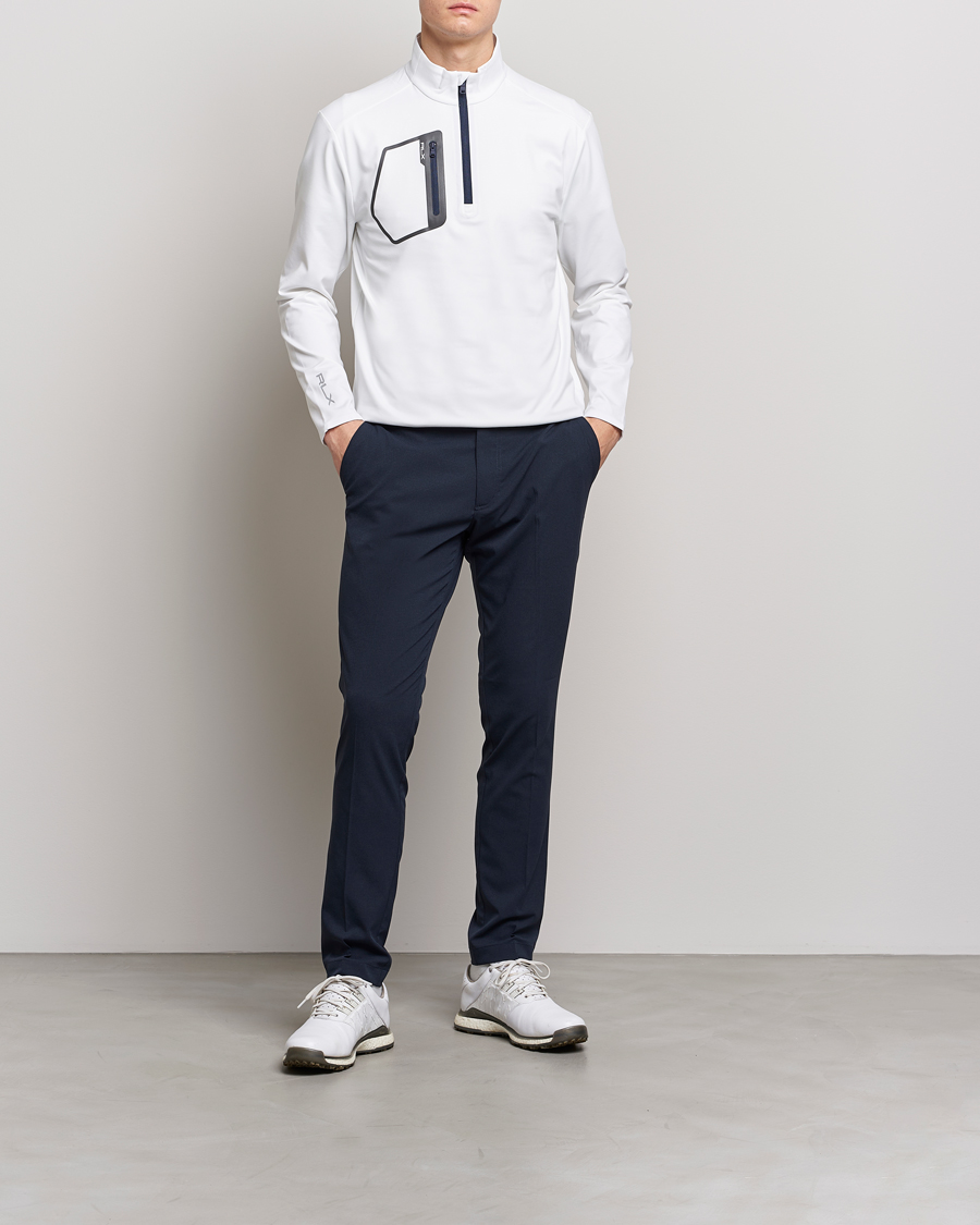 Herre | Gensere | RLX Ralph Lauren | Jersey Half Zip Ceramic White