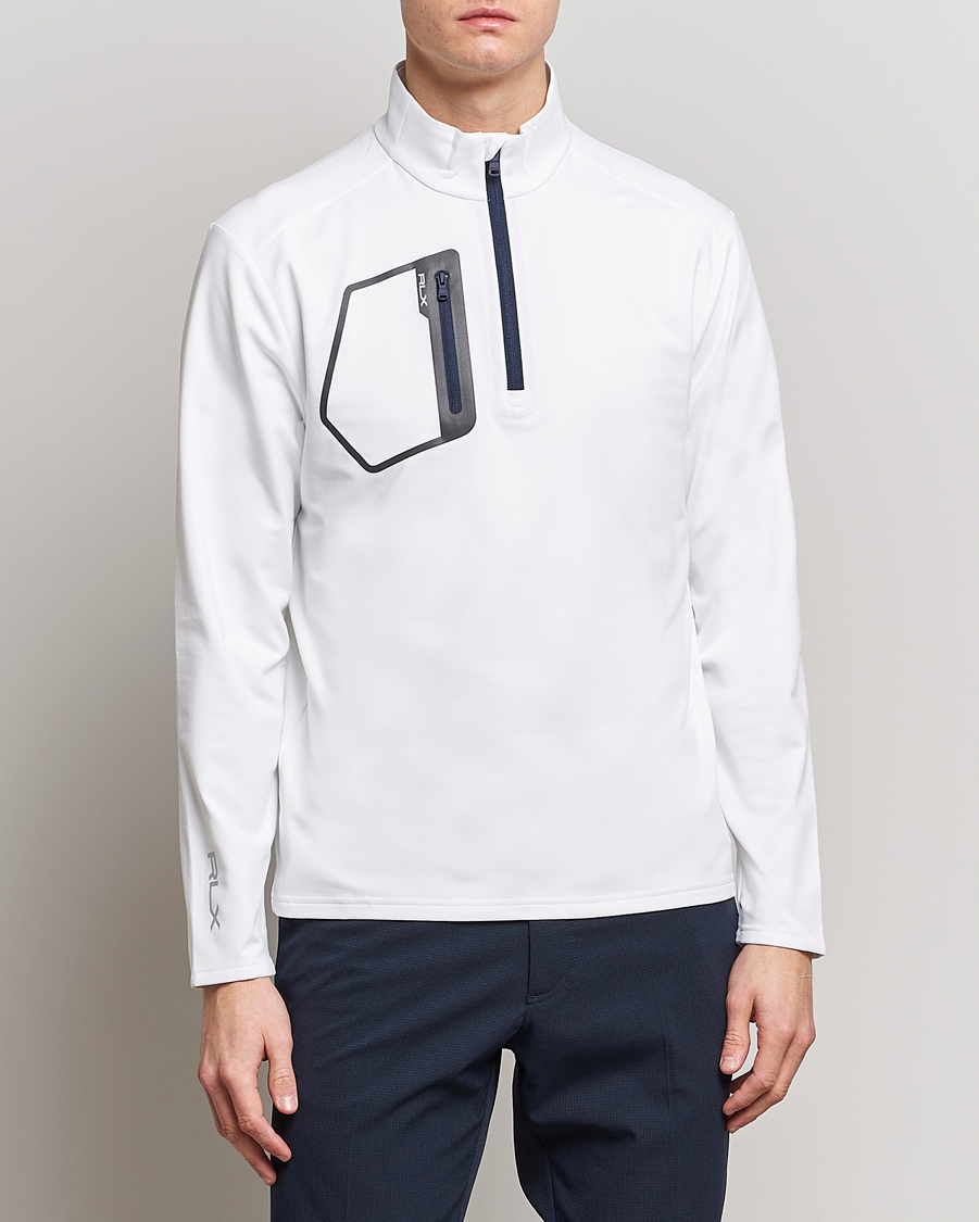 Herre | Gensere | RLX Ralph Lauren | Jersey Half Zip Ceramic White
