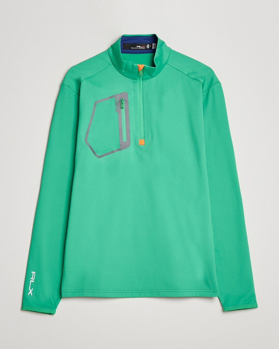 Herre | Gensere | RLX Ralph Lauren | Luxury Jersey Half Zip Vineyard Green