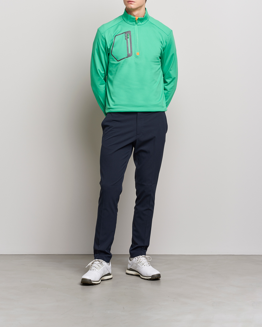 Herre | Gensere | RLX Ralph Lauren | Luxury Jersey Half Zip Vineyard Green