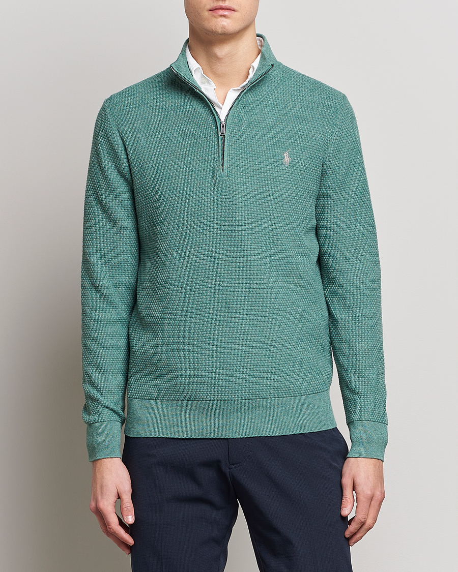 Herre | Gensere | Polo Ralph Lauren Golf | Cotton Jersey Half Zip Green Heather
