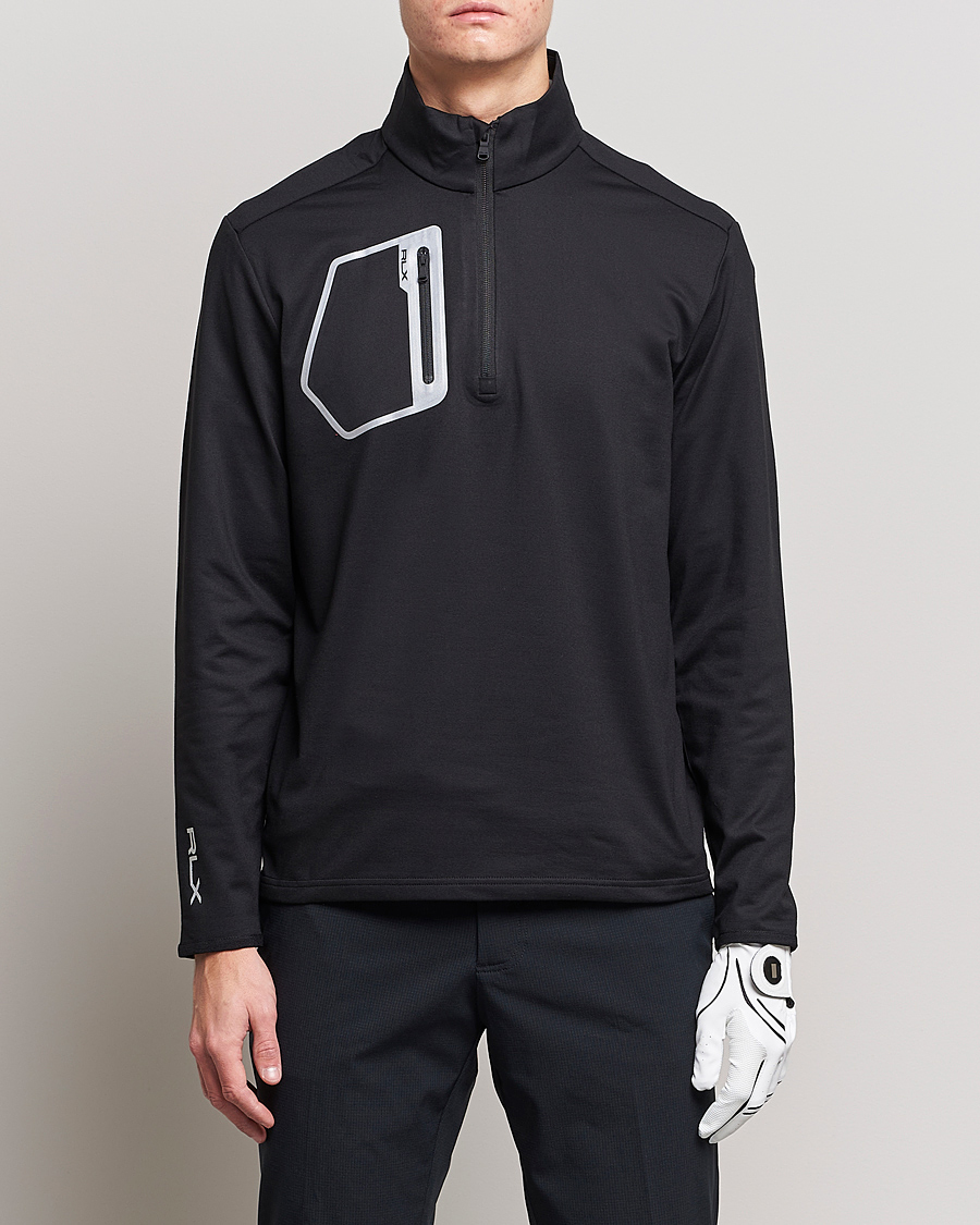 Herre | Sport | RLX Ralph Lauren | Luxury Jersey Half Zip Black
