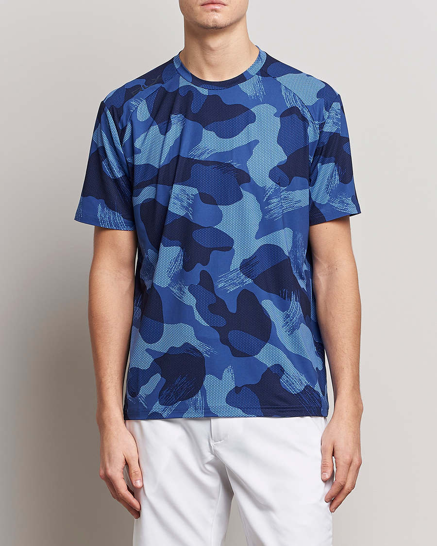 Herre | T-Shirts | RLX Ralph Lauren | Airflow Performance T-Shirt Royal Navy Camo